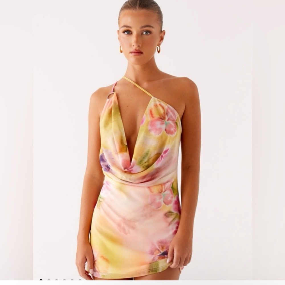 Floral Halter Neck Dress